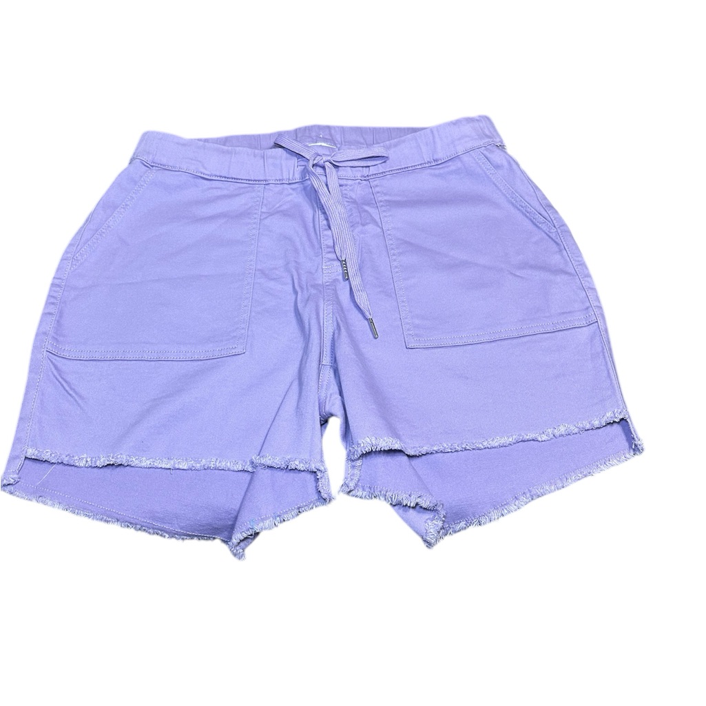 Women’s Ymi Lavender Pull-On Hi-Lo Jogger Shorts Size: 1x